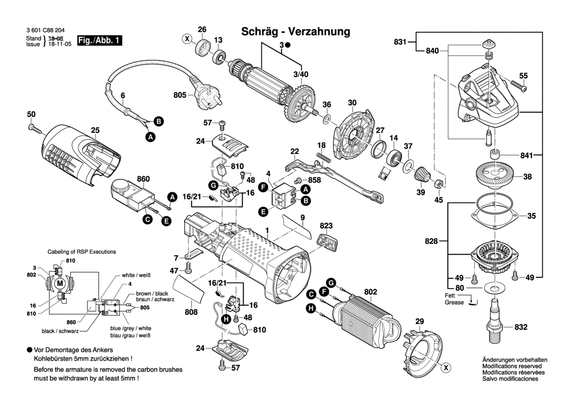 Hans Sauer GmbH Ersatzteile Bosch GWS 7115 E Winkelschleifer