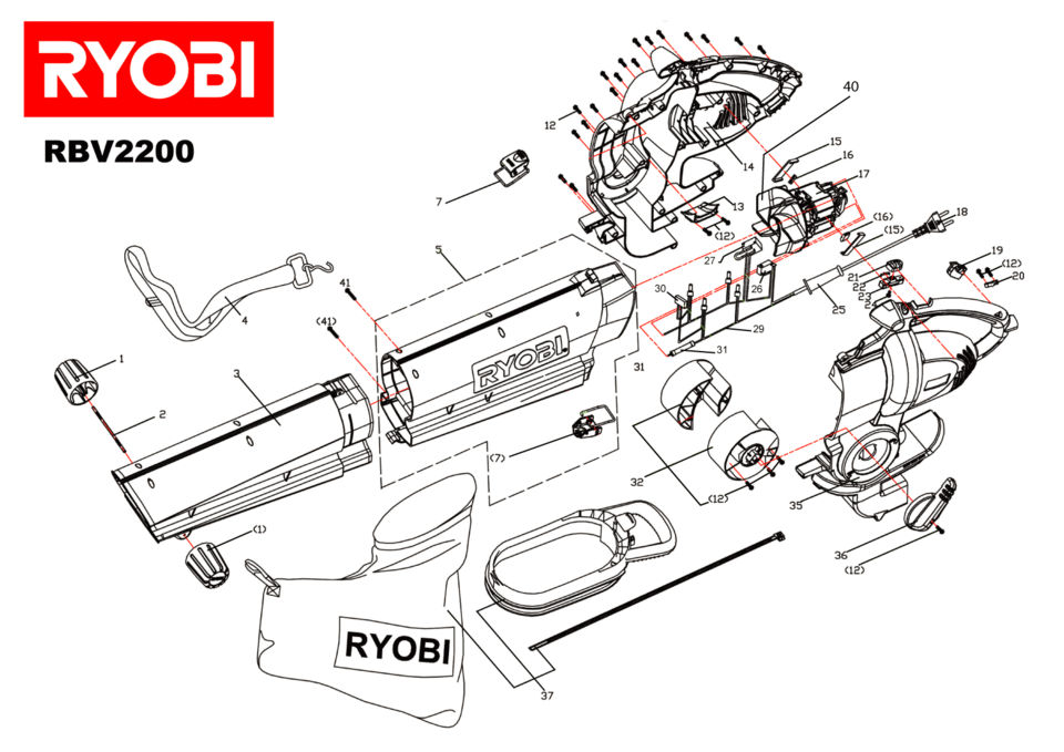 Ryobi RBV2200 - Sauger  XX96