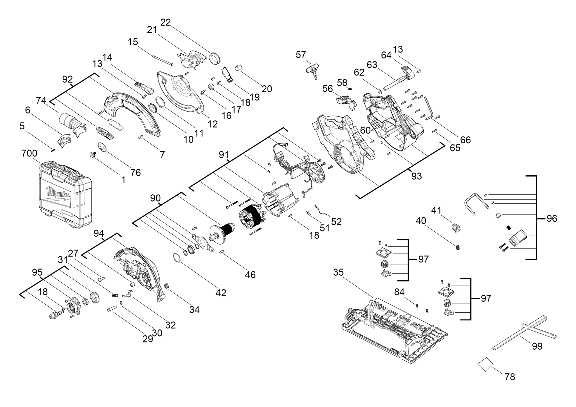 Milwaukee M18FCSG66-121C - Sägen 