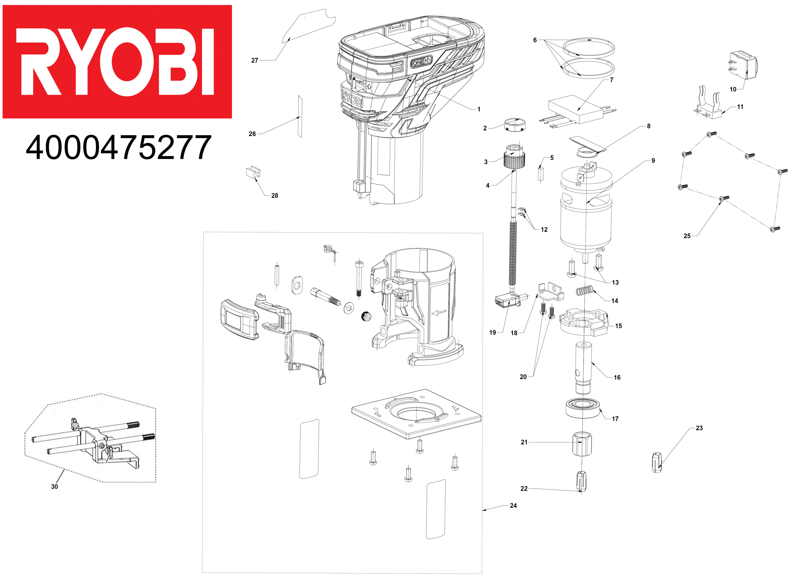 Ryobi R18TR-0 - Oberfräsen  XX96