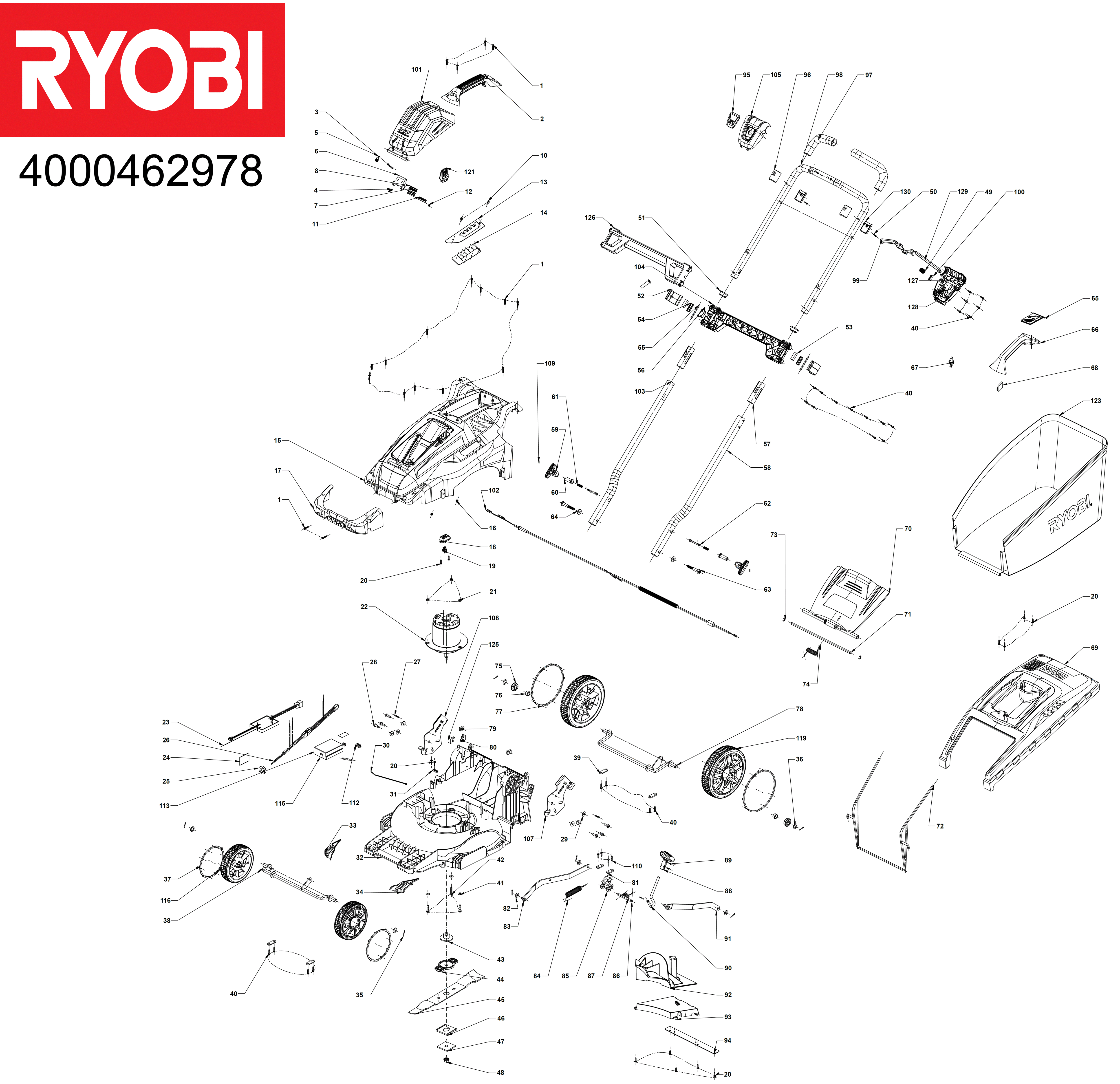 Ryobi RLM36B41H - Rasenmäher  XX96