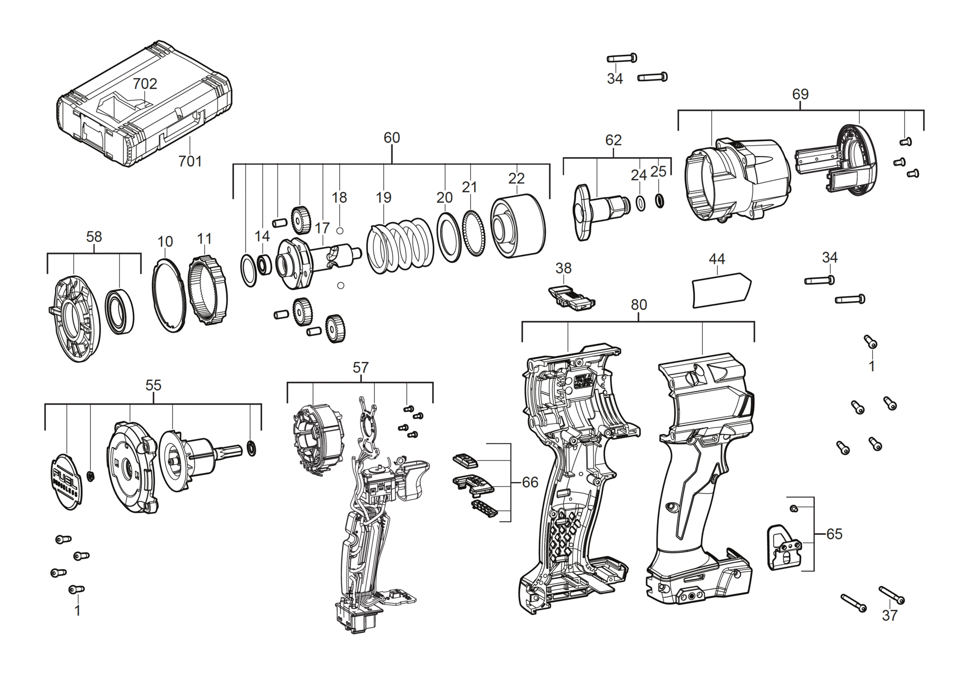 Milwaukee M18FMTIW2F38-0X - RotaryDrillsandDrivers 400048