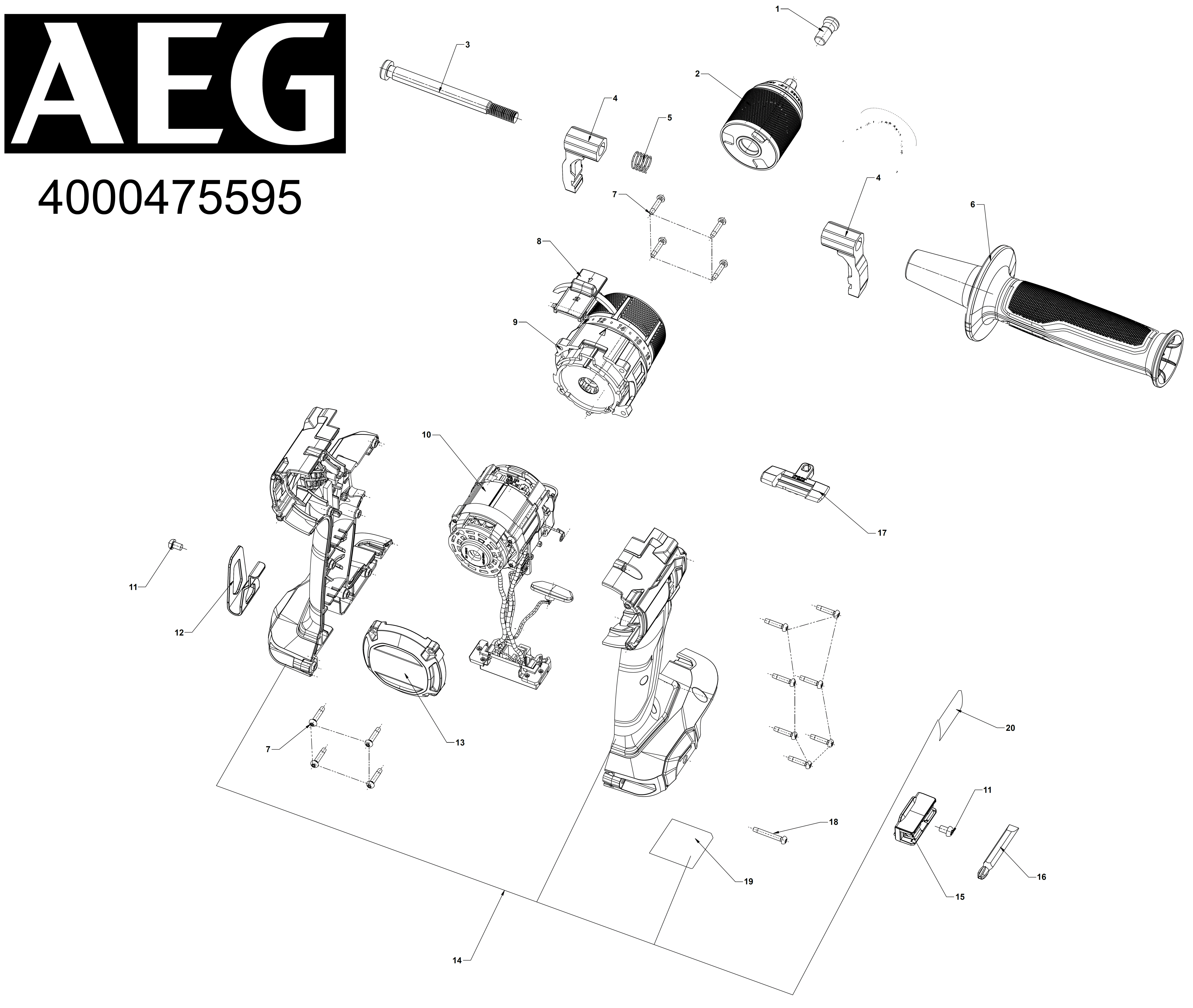AEG, Milwaukee, Ryobi (TTI) BS18C3BL-202C - RotaryDrillsandDrivers 40004755