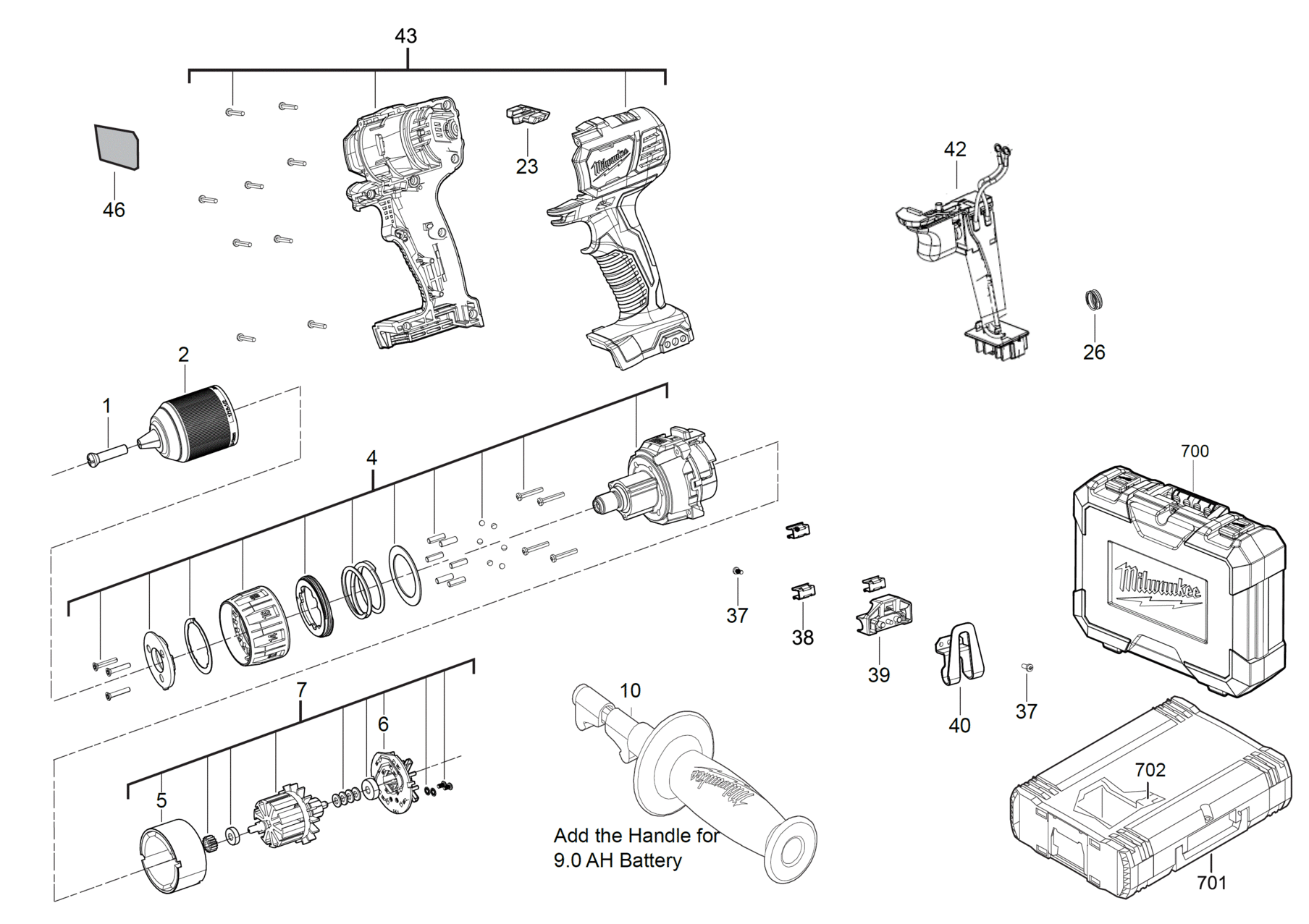 Milwaukee M18BDD-202C - RotaryDrillsandDrivers 