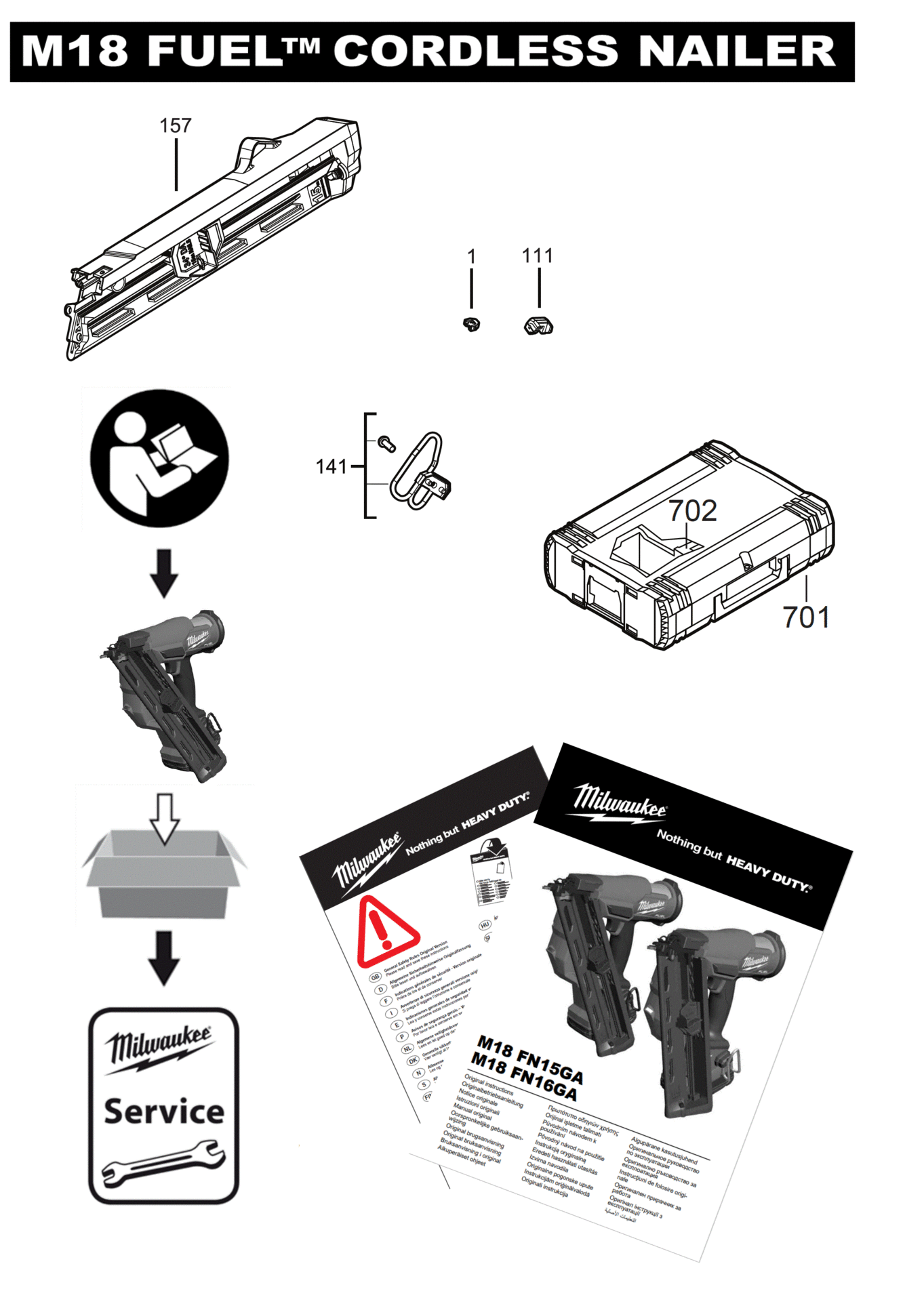 Milwaukee M18FN16GA-0X - Nailers 