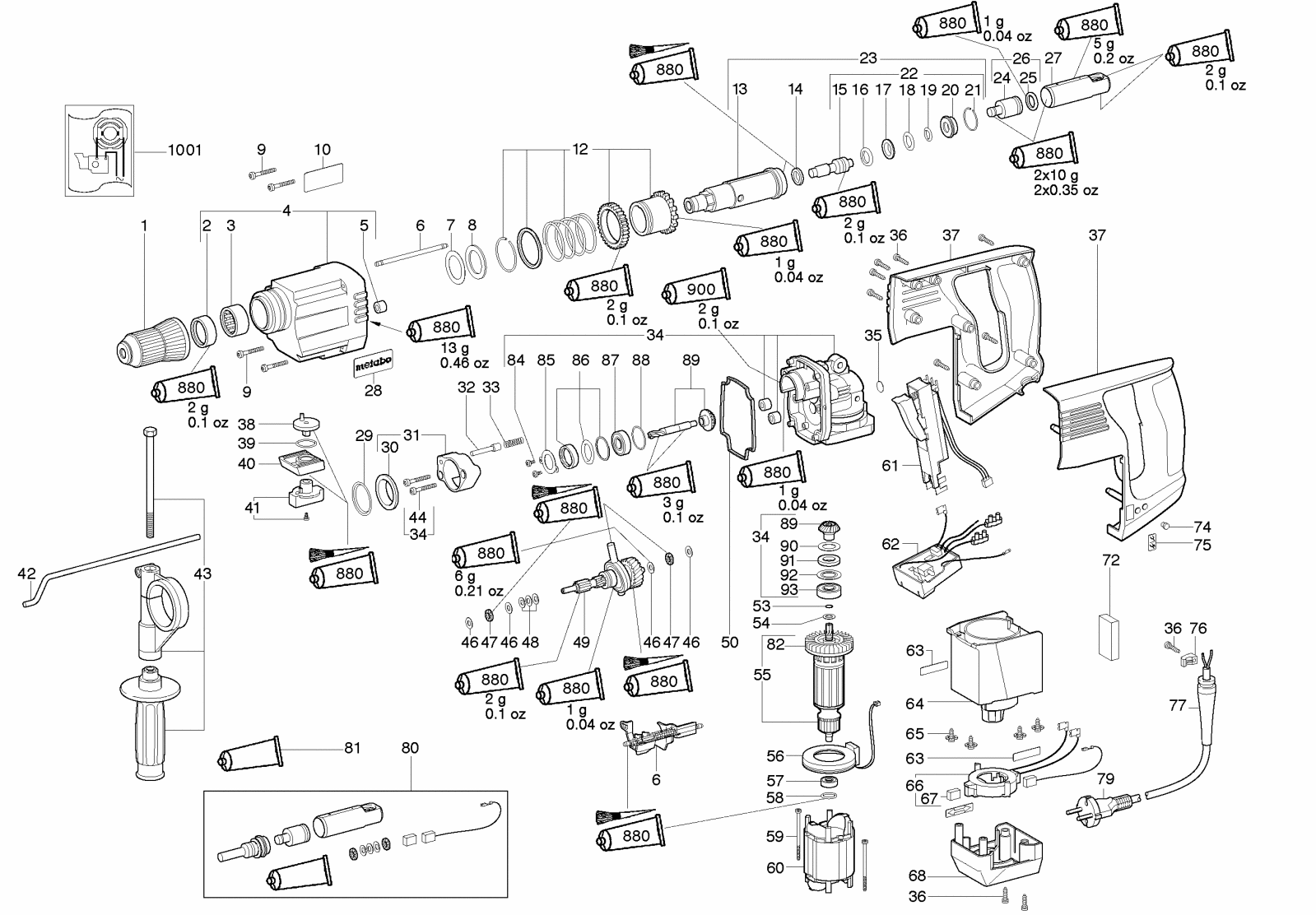 Metabo KHE 32 Diagnostic Bohrhammer 