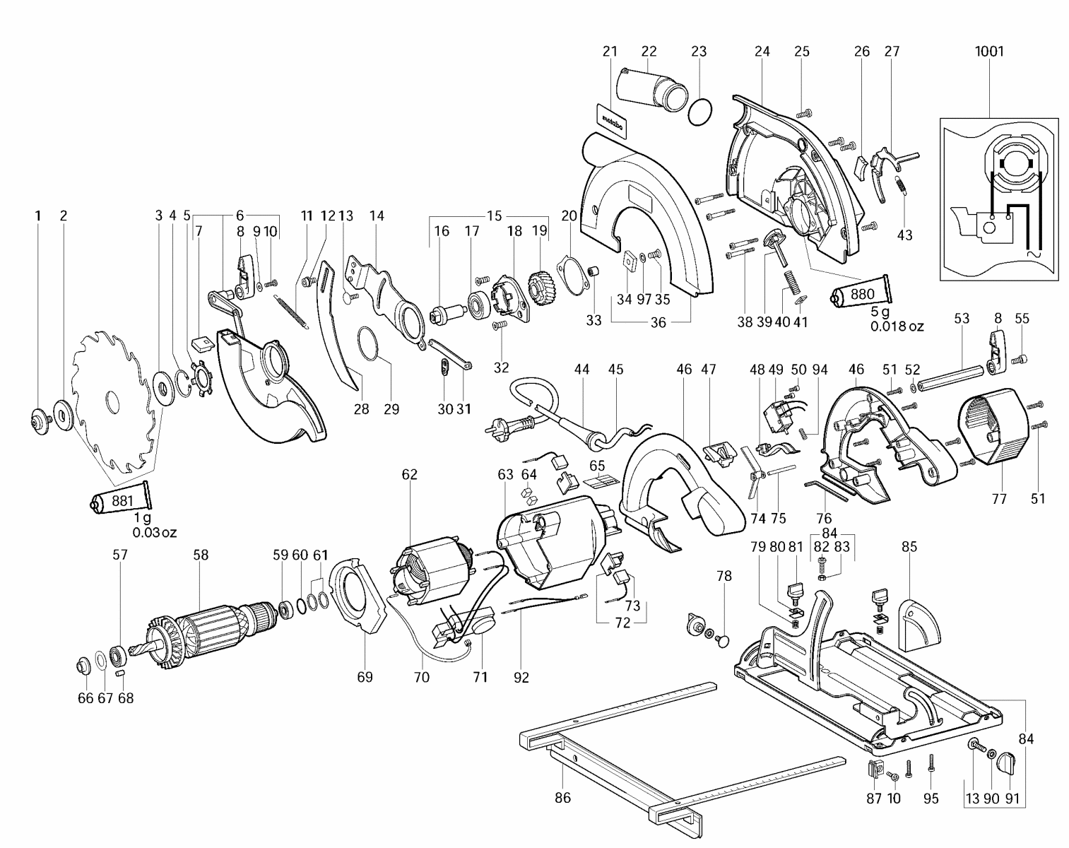 Metabo KSE 68 Plus Handkreissäge 