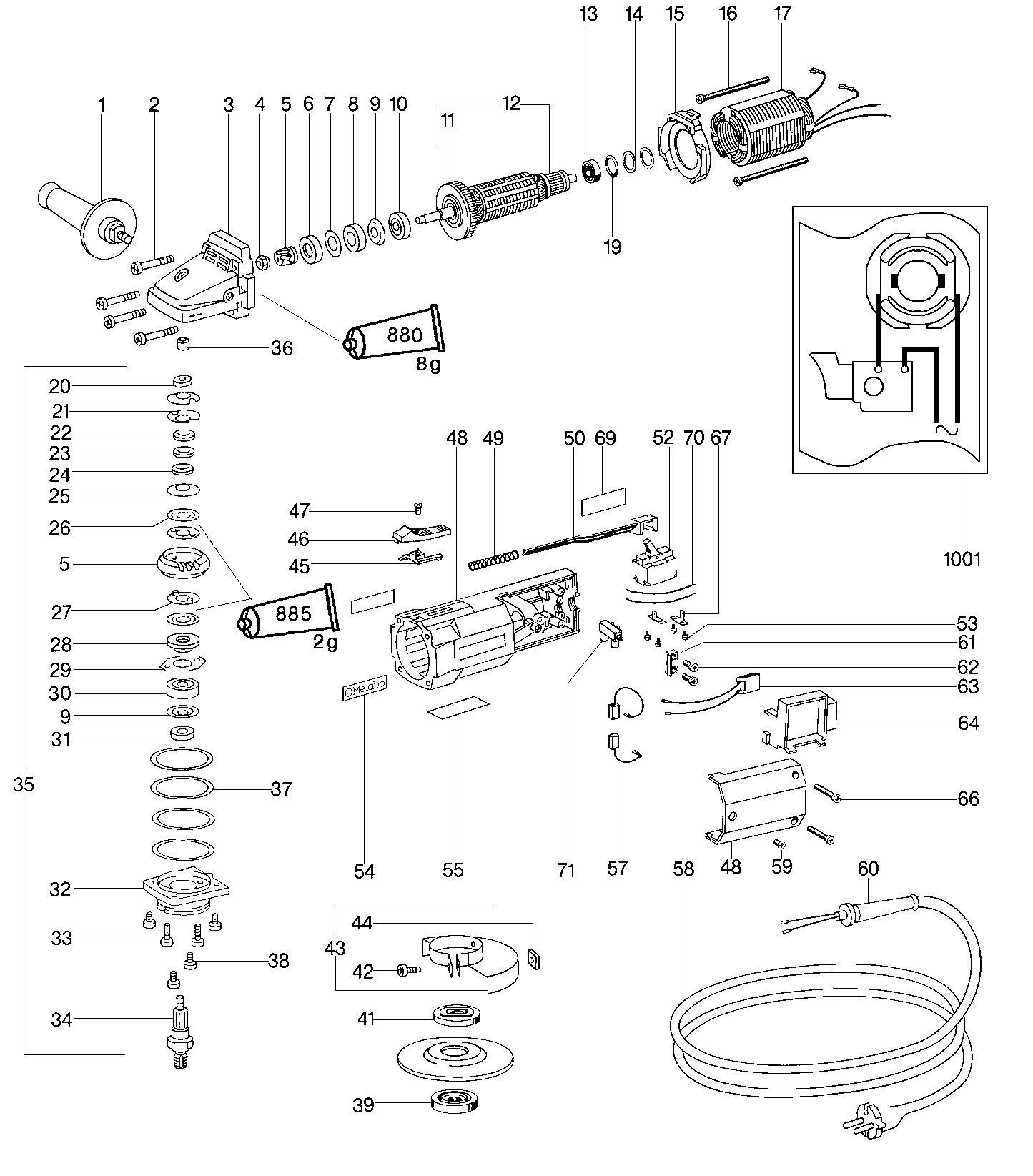 Metabo EW 10125 S-QUICK Winkelschleifer 