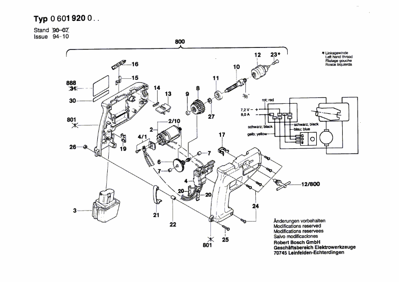 Akku-Bohrmaschine GBM7.2VRL