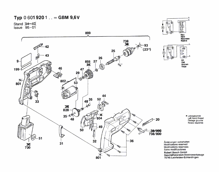 Akku-Bohrmaschine GBM9.6VRL