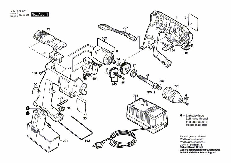 Bosch Akku-Bohrmaschine GBM12VES-2