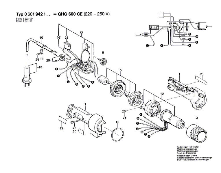 Bosch Heiluftgebläse GHG600CE