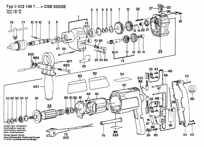 Bosch Schlagbohrmaschine CSB620-2E