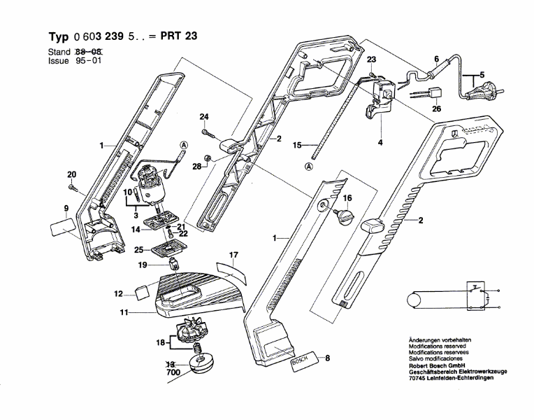 Hans Sauer GmbH Ersatzteile Bosch Rasentrimmer PRT23