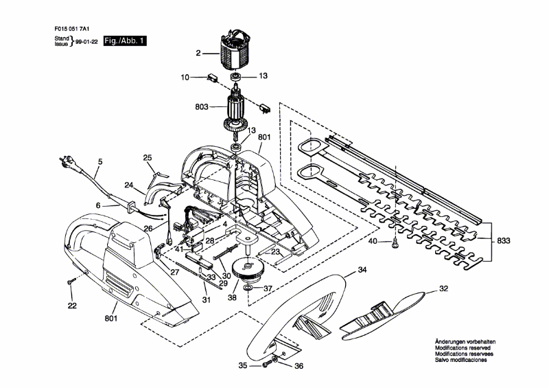 Hans Sauer GmbH Ersatzteile Bosch Heckenschere 517H1