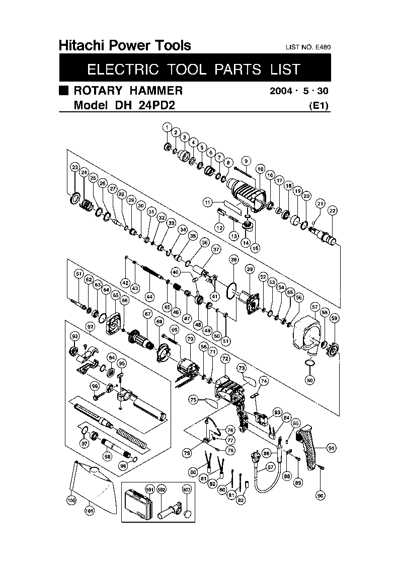 Hikoki (Hitachi) DH24PD2 - Bohrhammer