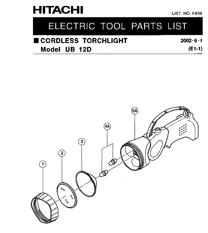 Hikoki (Hitachi) UB12D - Lampe
