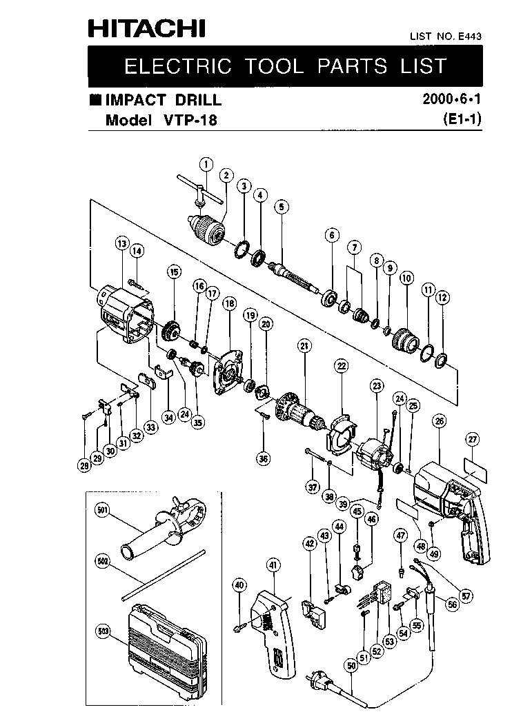 Hikoki (Hitachi) VTP18 - Schlagbohrschrauber