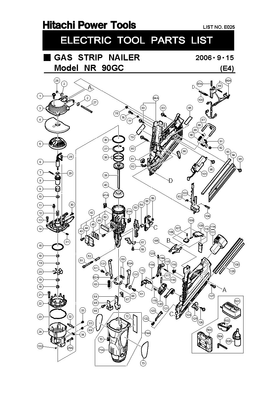 Anneau De Fixation Galvanisé Pour Hitachi NR90GC – Pour Clous 50mm Et 75mm