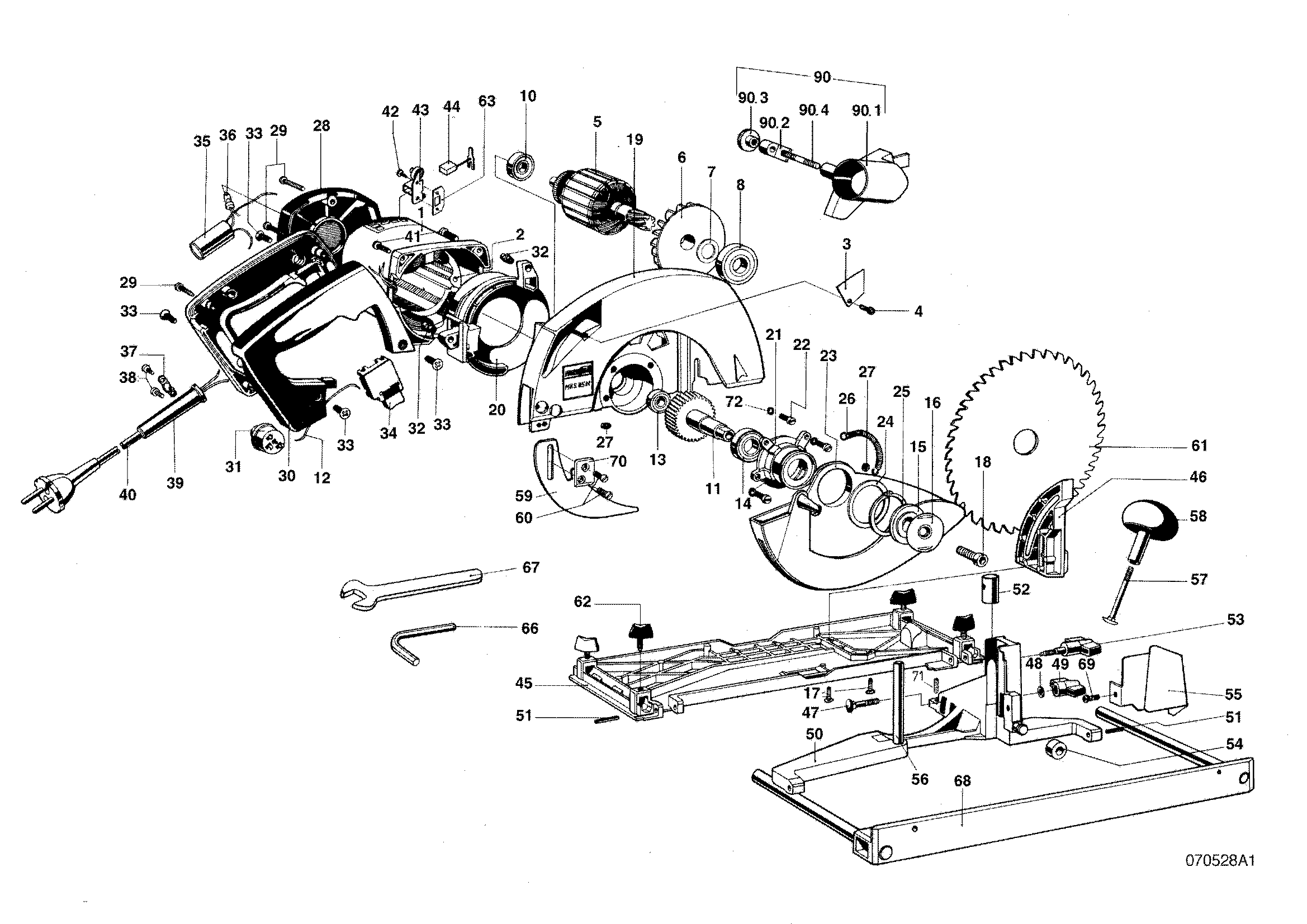 MKS85N Handkreissäge 
