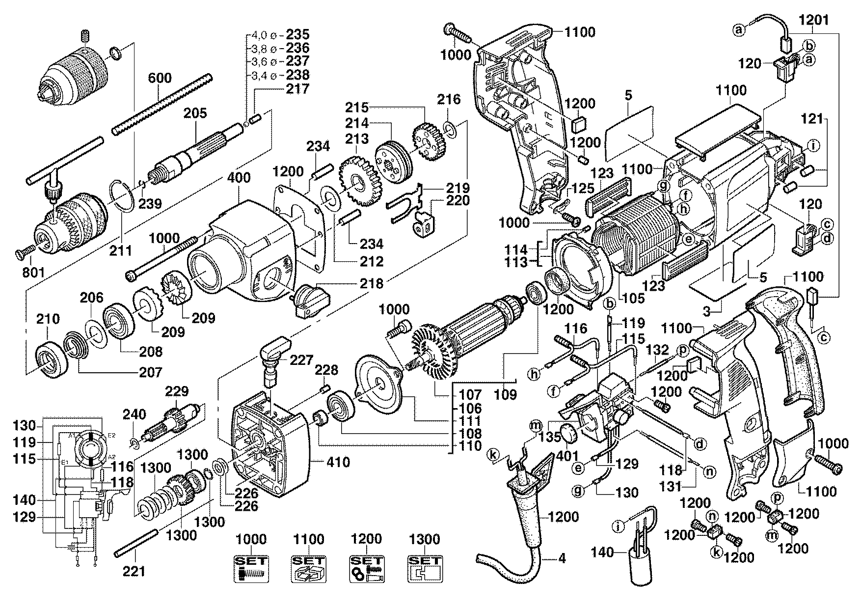 SB2E22RS Schlagbohrmaschine 