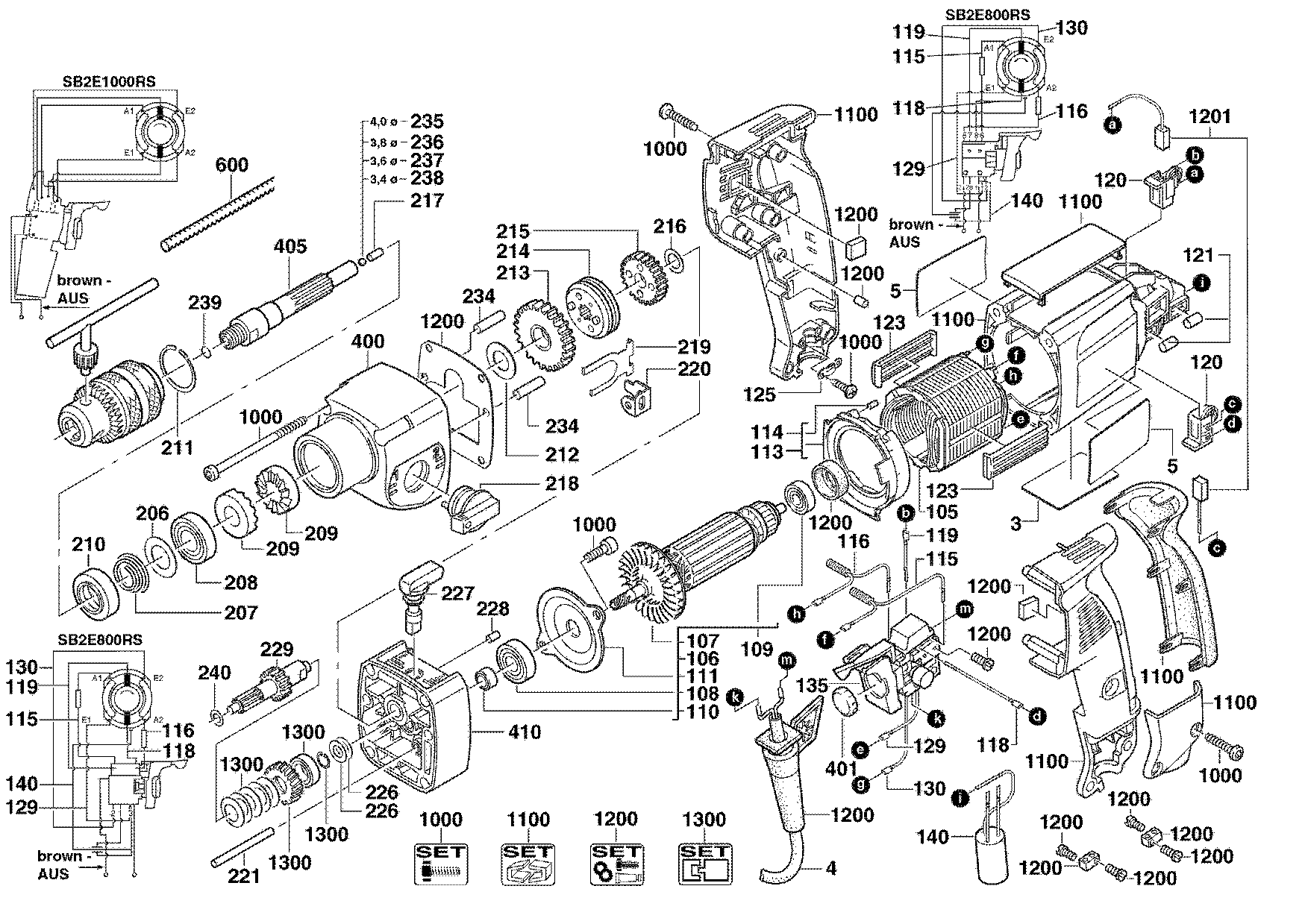 SB2E1000RS Schlagbohrmaschine 
