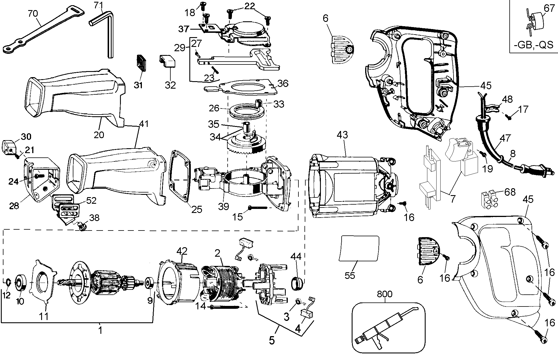 DeWalt DW303K-QS TYPE 1 RECIPROCATING SAW