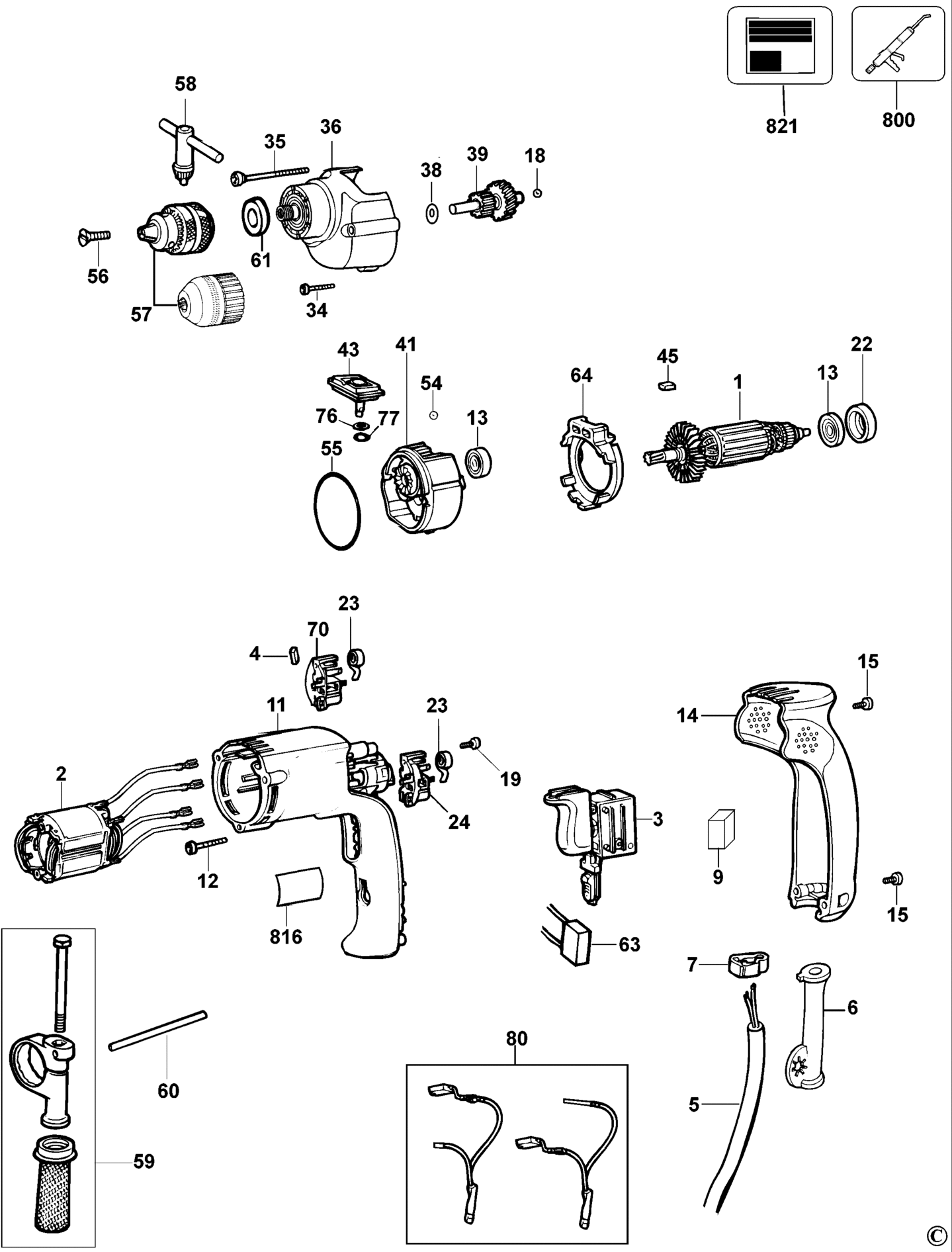 DeWalt DW206-QS TYPE 2 BOHRER