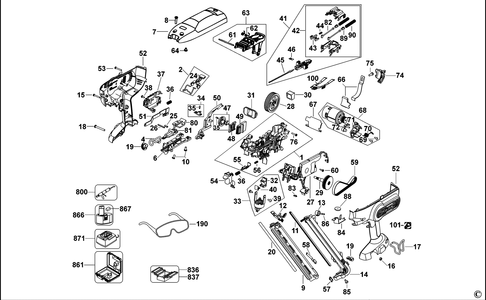 DeWalt DC628-QW TYPE 1 NAILER