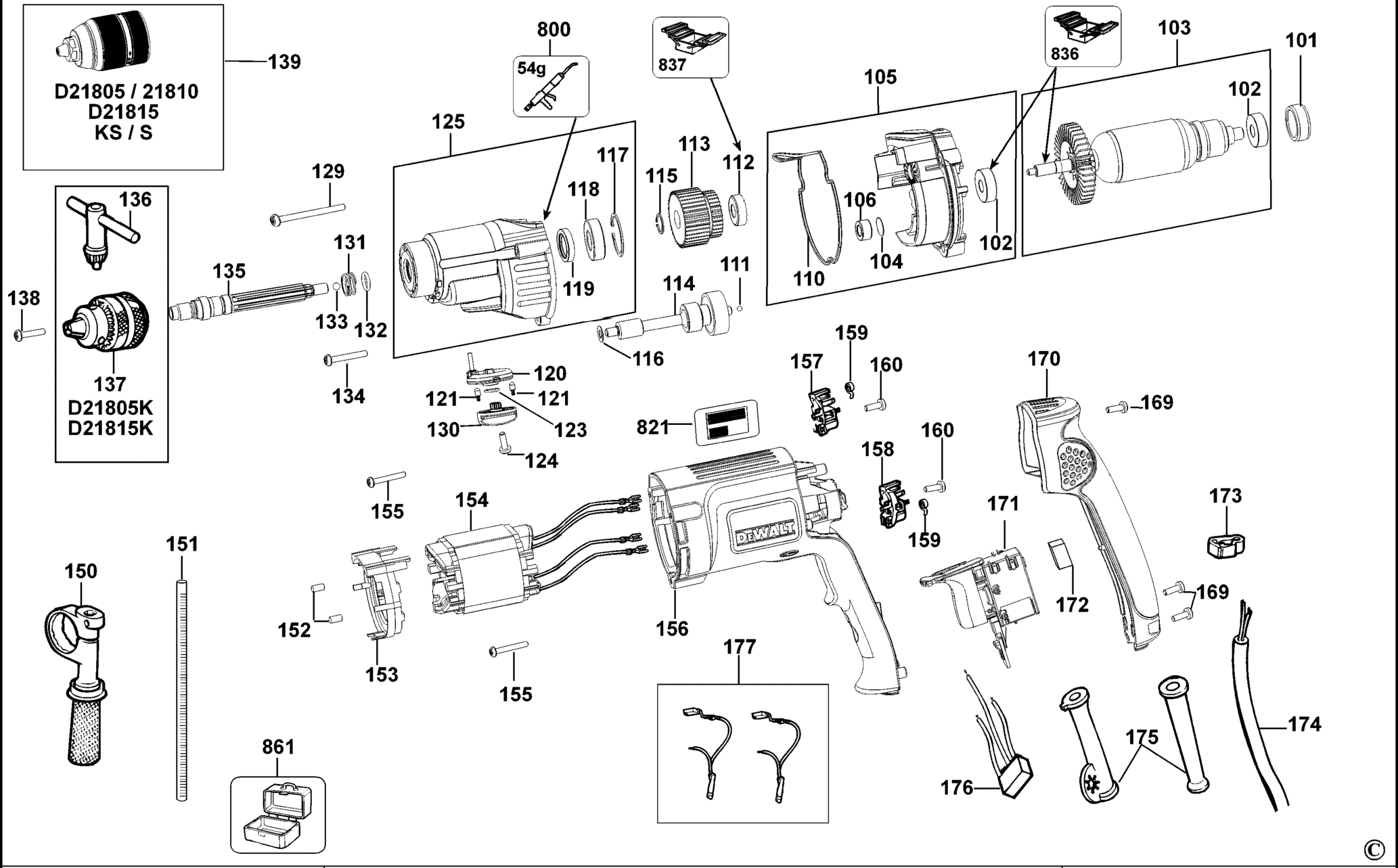 DeWalt D21810-QS TYPE 1 BOHRER