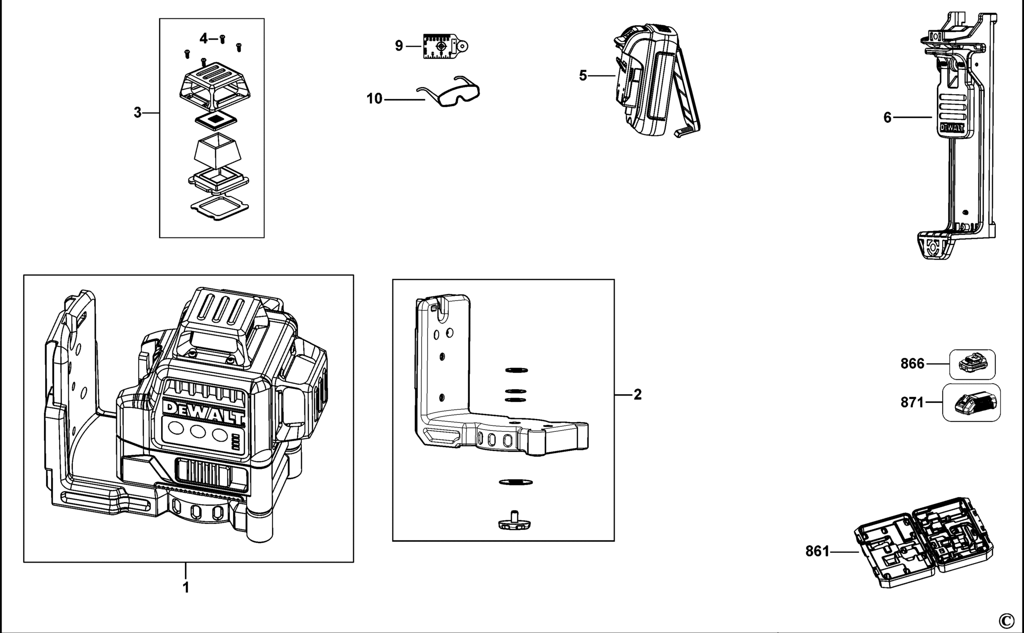 DeWalt DCE0811R-QW TYPE 1 KREUZLINIENLASER