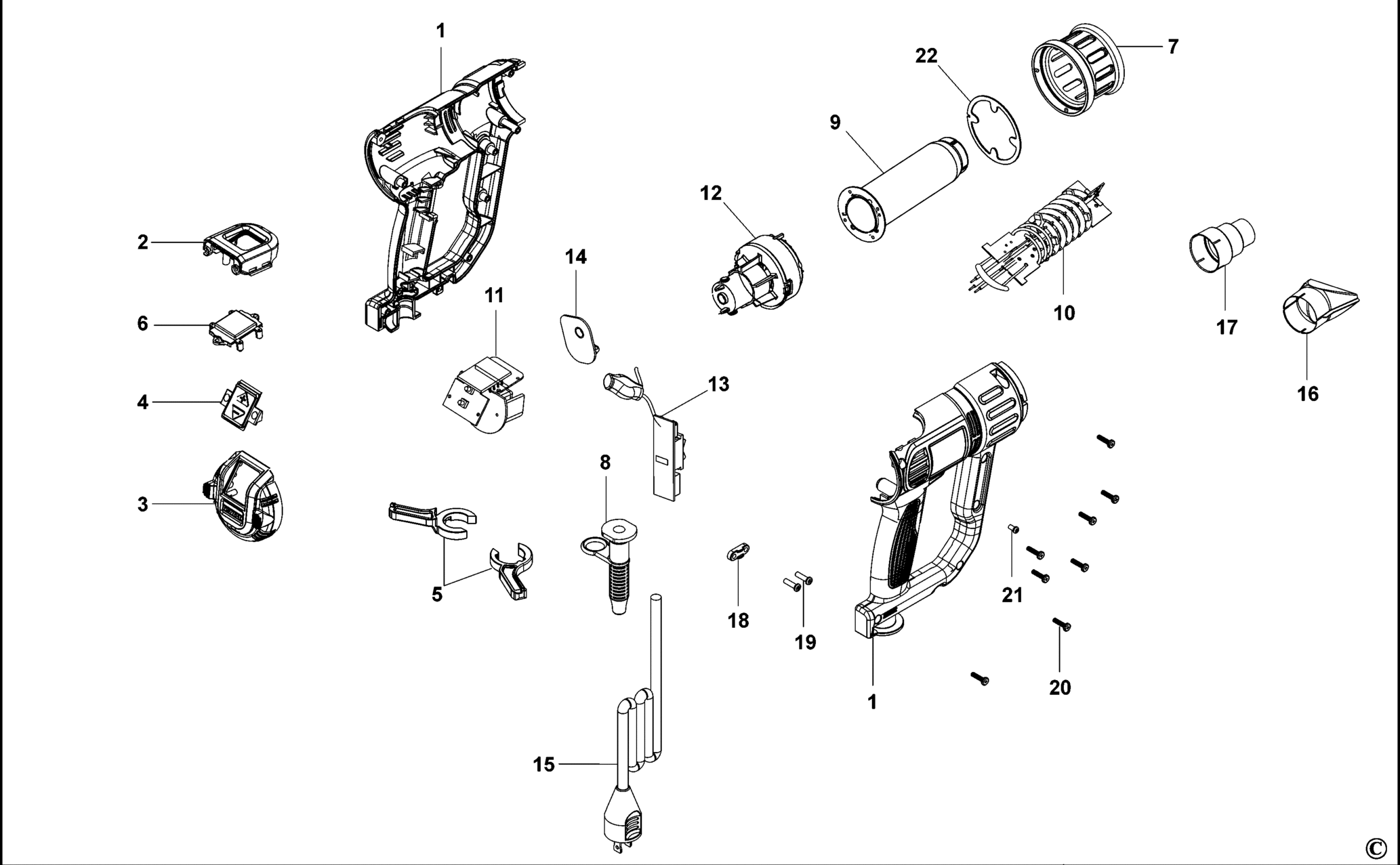 DeWalt D26414-QS TYPE 1 HEIZPISTOLE