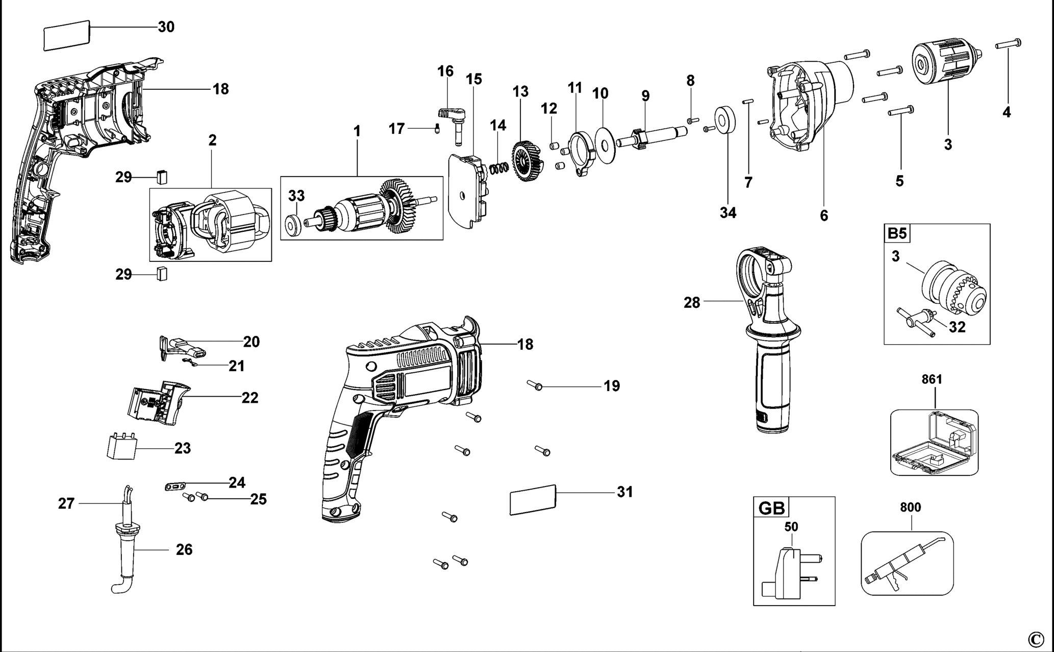 Black&Decker KR806K-QS TYPE 1 BOHRER XX96