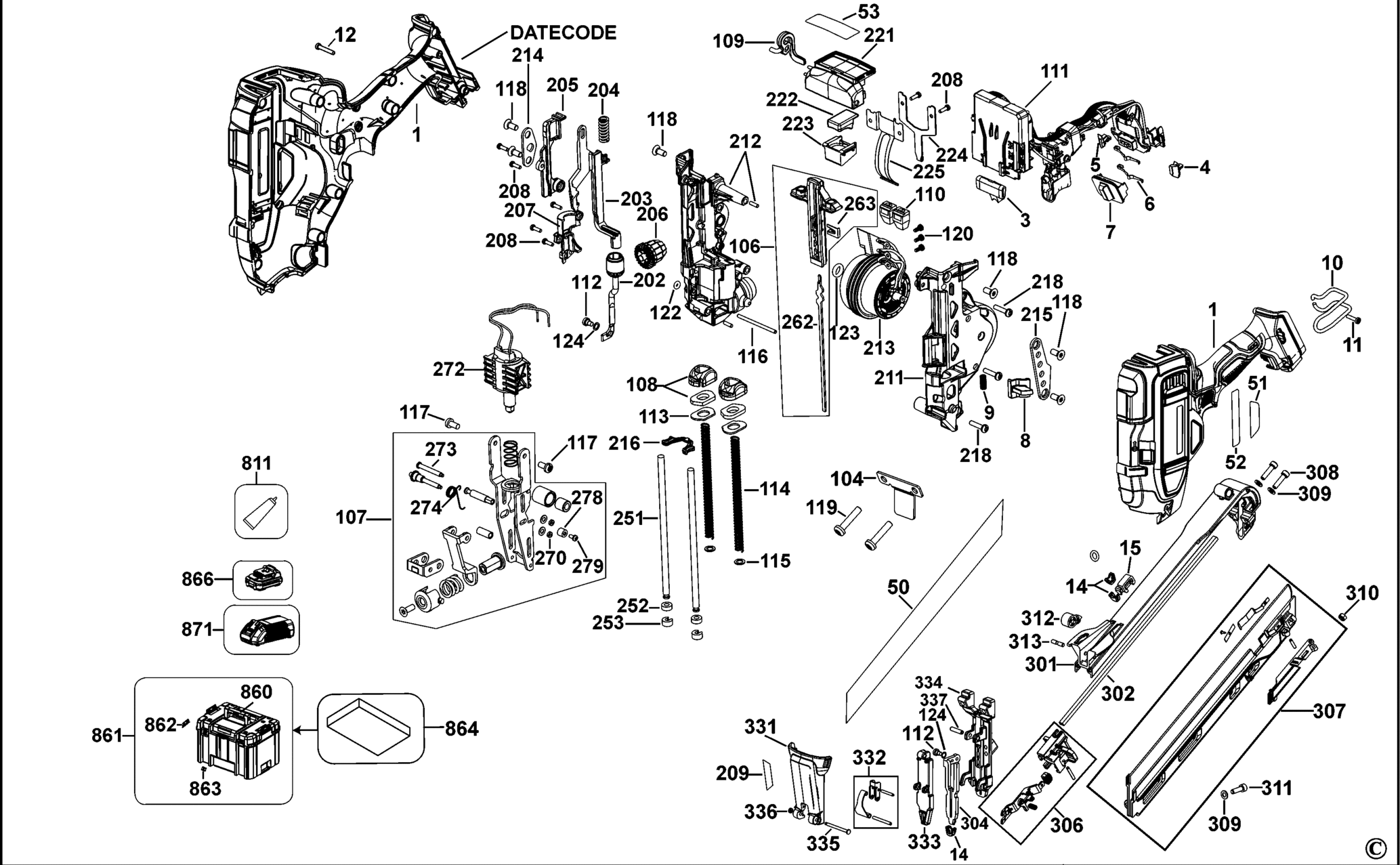 DCN650-QW TYPE 1 Stauchkopf - Nagler