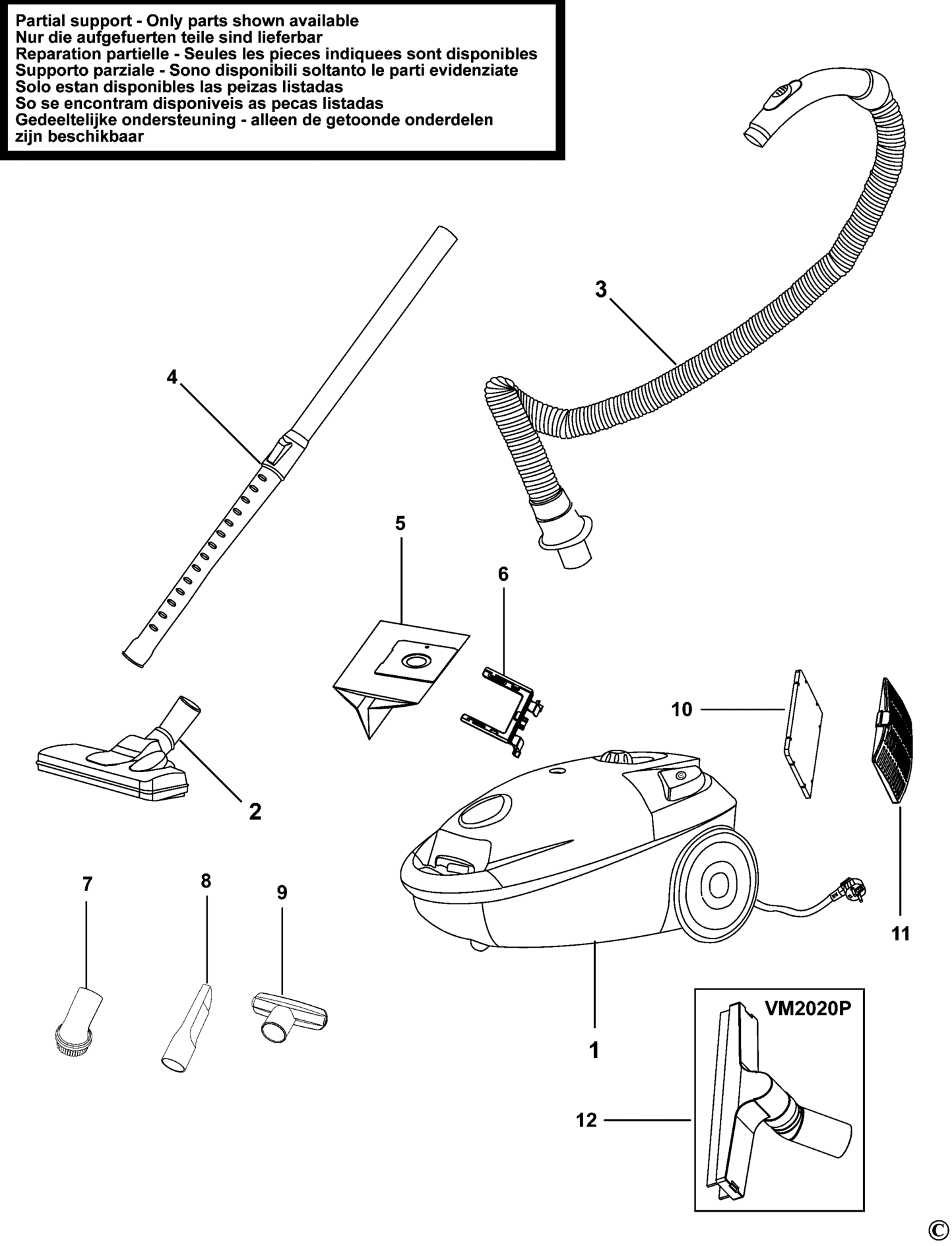 Black&Decker VM2020P-QS TYPE 1 VACUUM CLEANER XX96