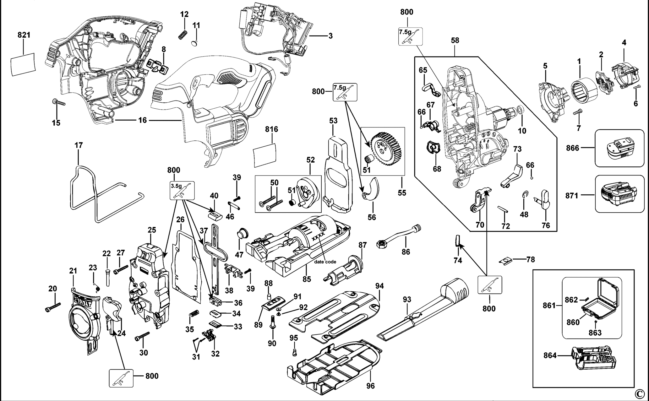 DeWalt DCS331-QW TYPE 3 AKKU-STICHSÄGE