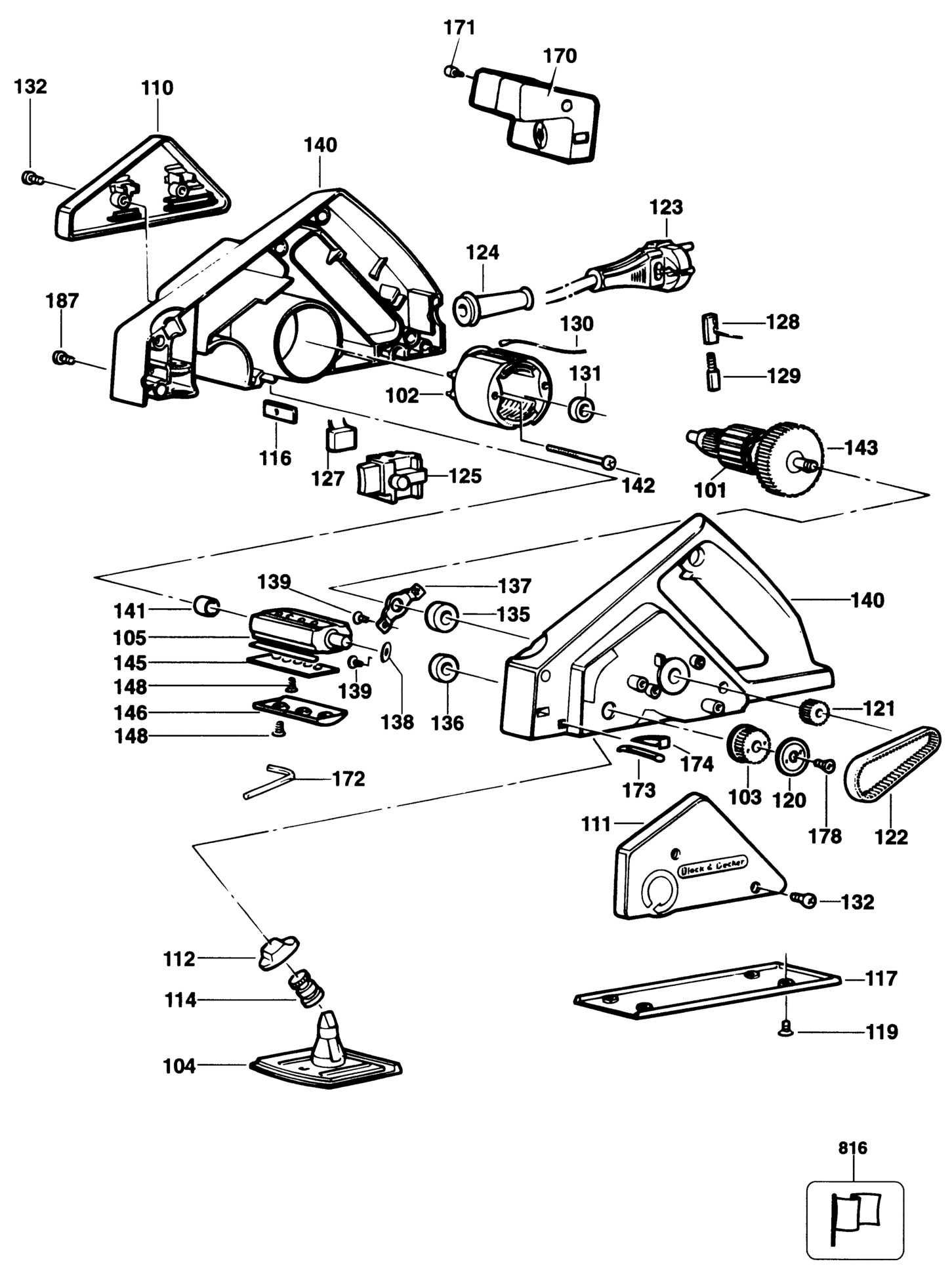 Black&Decker KW711-DE TYPE H2A HOBELMASCHINE XX96