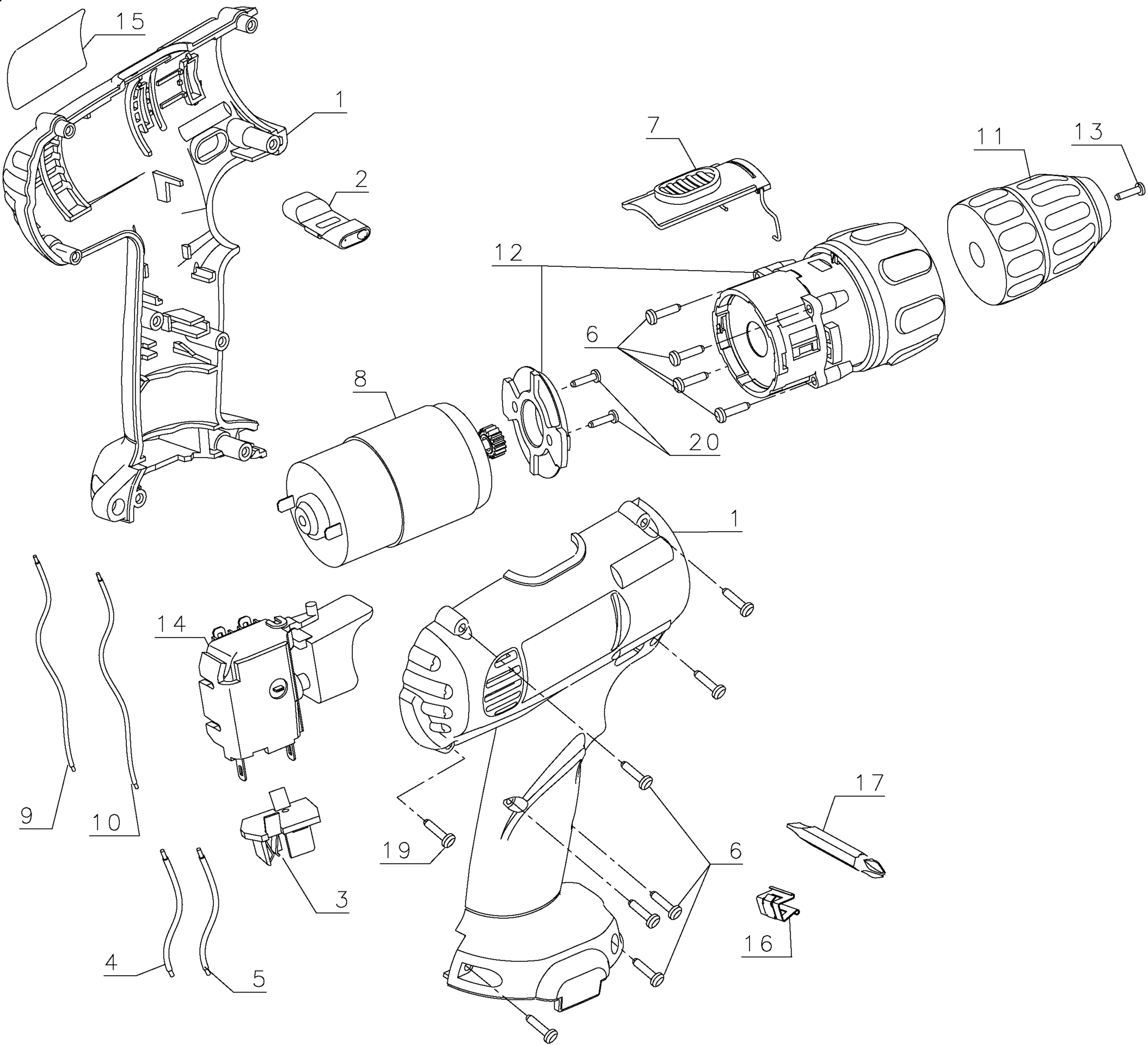 BSA34KA-QW TYPE 1 9.6V DRILLDRIVER