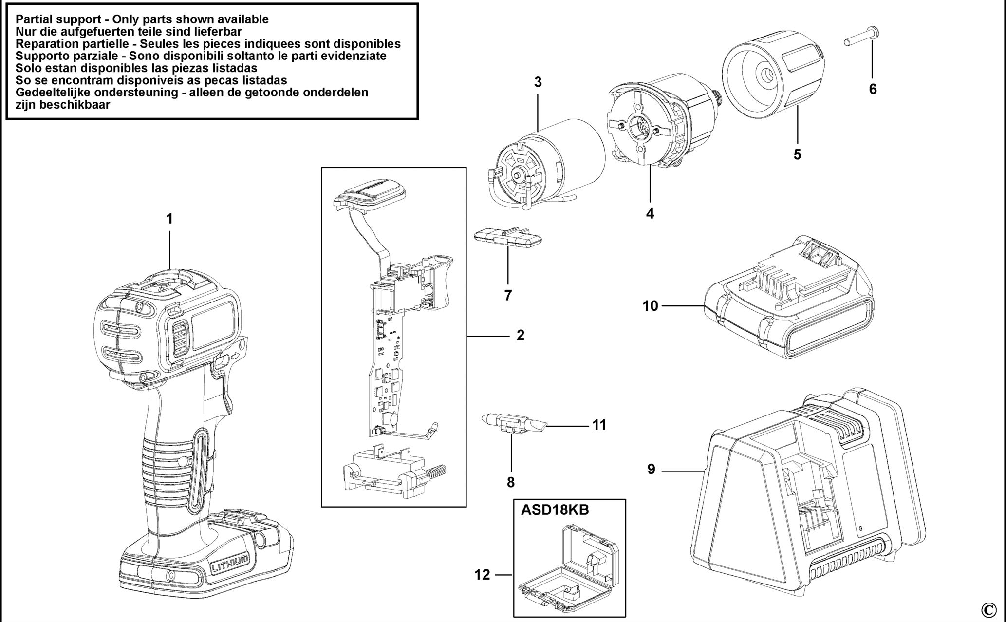 Black&Decker ASD18-QW TYPE 2 BOHRERANTRIEB XX96