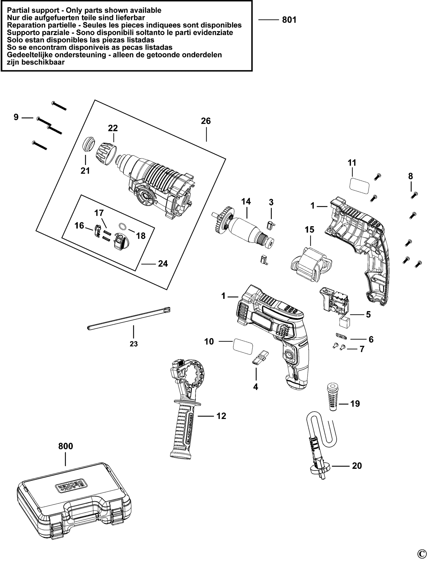 Black&Decker BEHS01-QS TYPE 1 BOHRHAMMER XX96