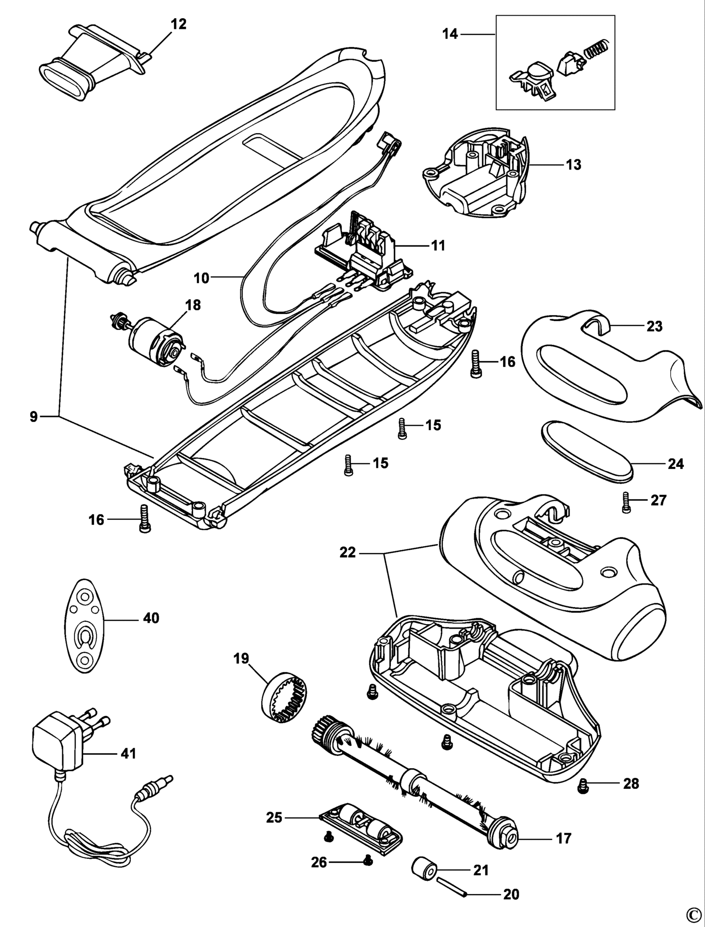 Black&Decker FV9601-QW TYPE H1 HANDSTAUBSAUGER XX96