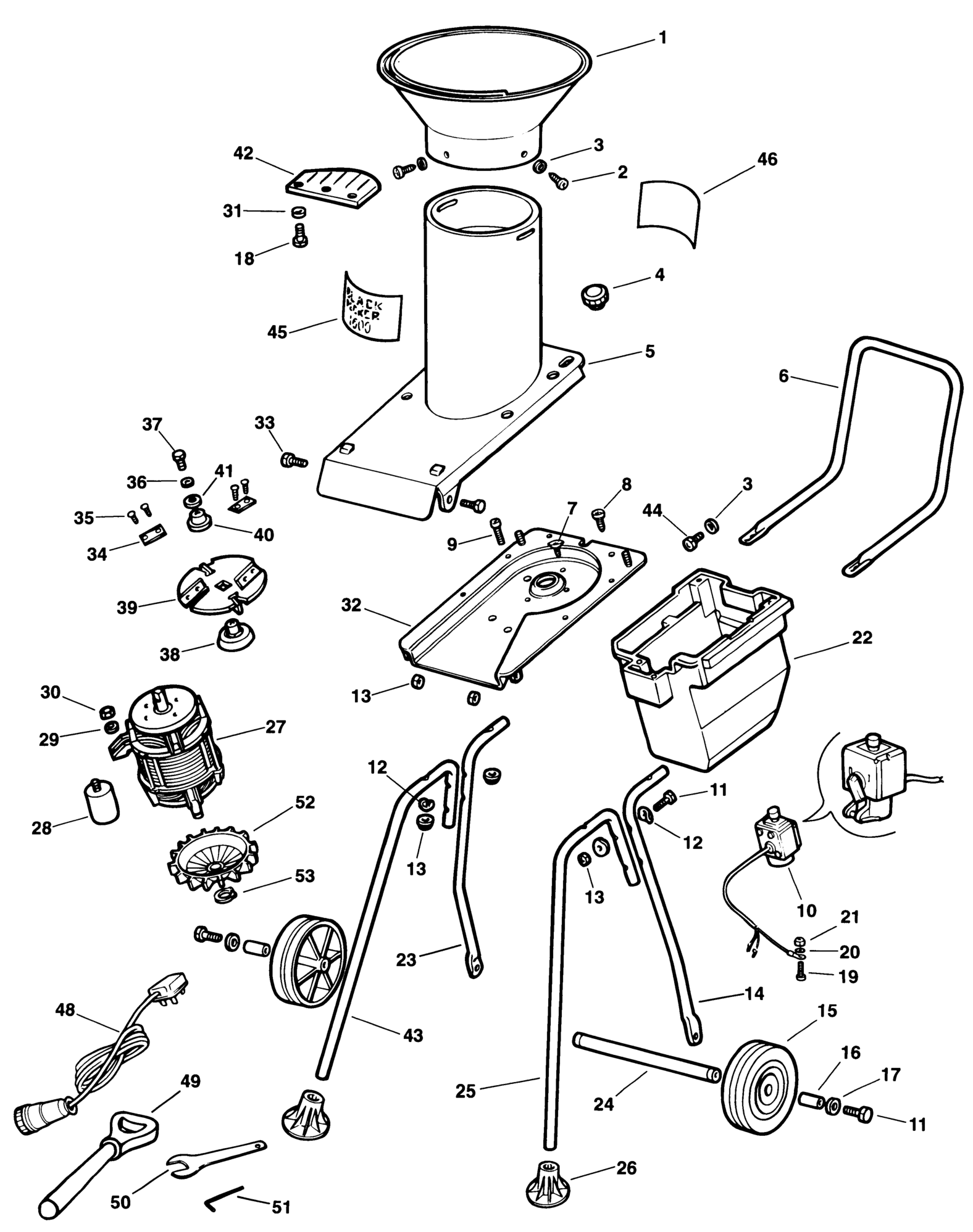 Black&Decker GA2000E-QS TYPE 1 SCHREDDER XX96