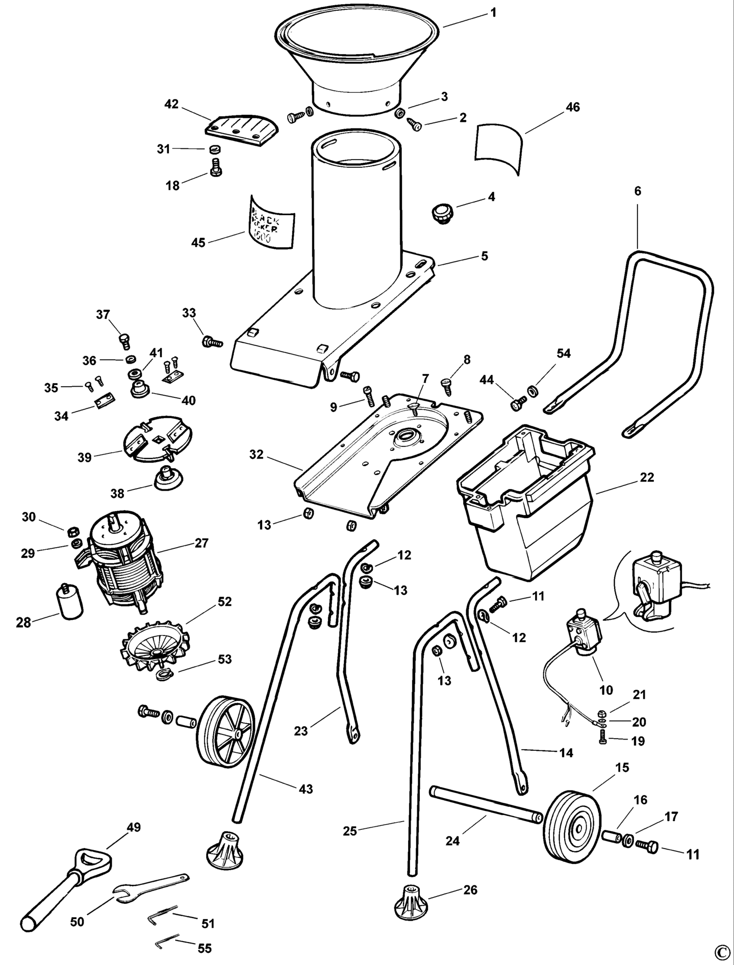 Black&Decker GA2500E-XC TYPE 1 SCHREDDER XX96