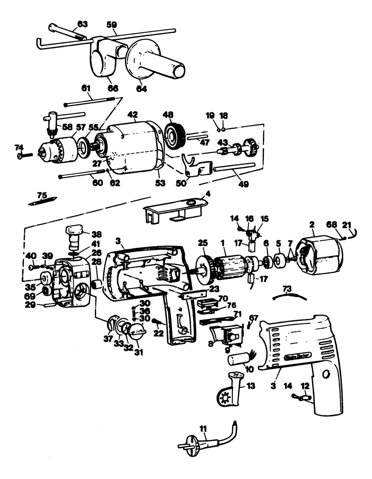 Black&Decker BD310RE-XJ TYPE 1 BOHRHAMMER XX96