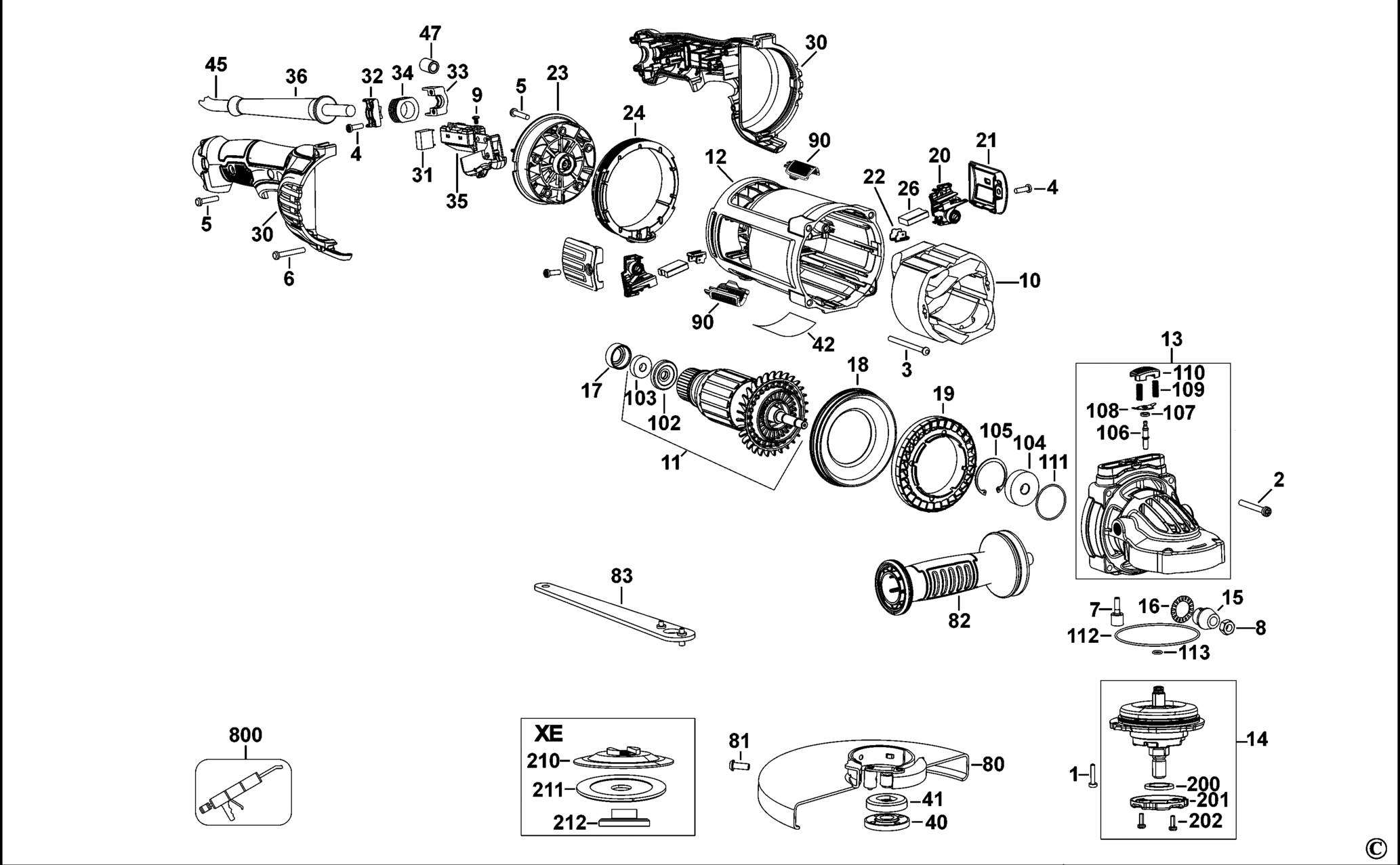 DWE4557-LX TYPE 1 WINKELSCHLEIFER