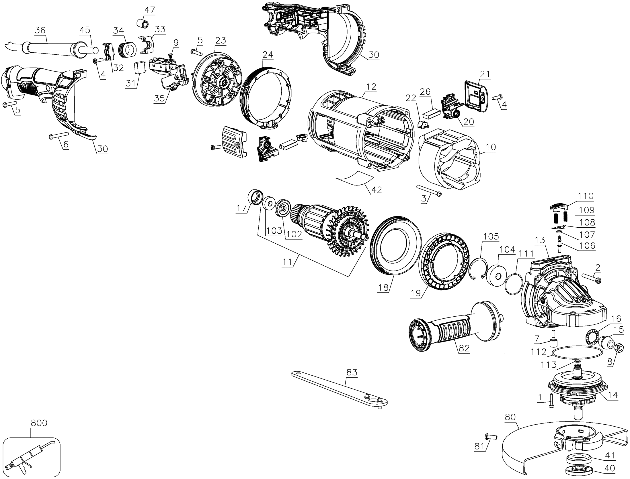 DWE4559-LX TYPE 1 WINKELSCHLEIFER