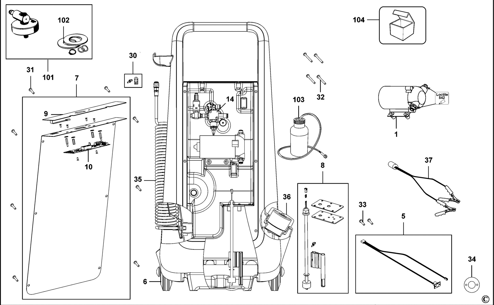 Facom DF.100-XJ TYPE 932852 BREMSENTLÜFTUNGS