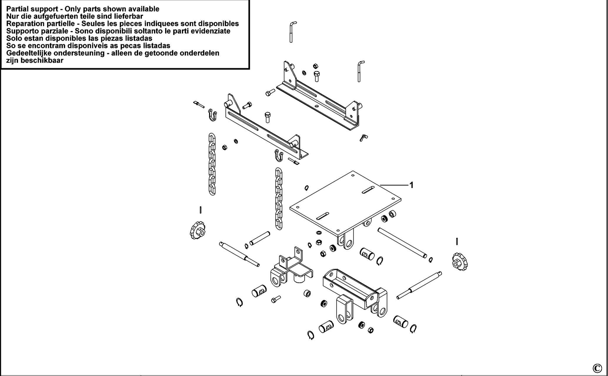 Facom DL.1000SUP-XJ TYPE 1 HYDRAULISCHEN WAGENHEBER