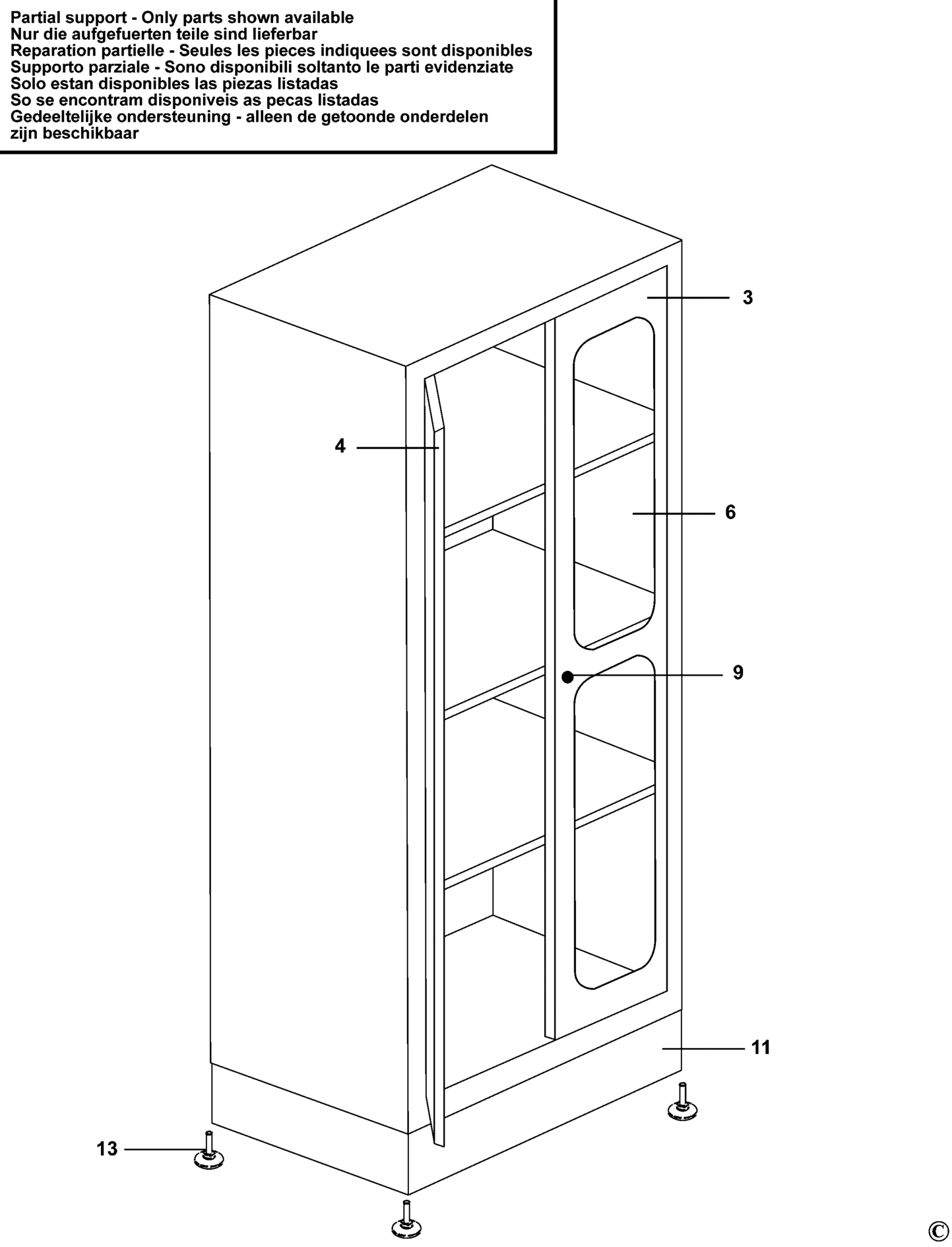 Facom JLS2-A1000PV-XJ TYPE 1 SHELVING CABINET