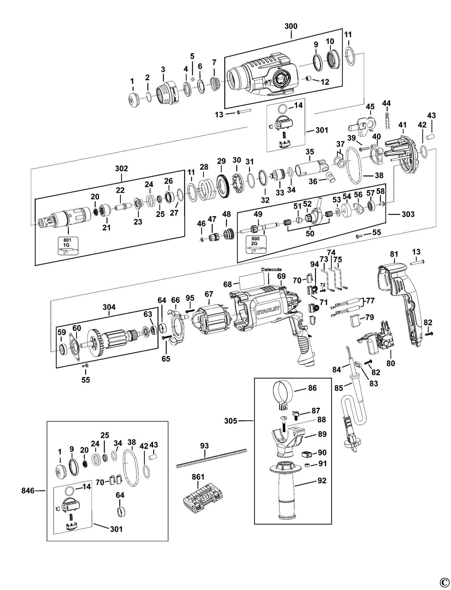 FMER524K-XJ TYPE 1 DREHBOHRHAMMER
